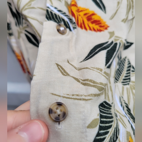 💙🩵💙Puritan mens xl button up short sleeve Hawaiian tropical top shirt - Picture 6 of 7